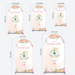 Lofaris Bearly Wait House Floral Arch Baby Shower Backdrop