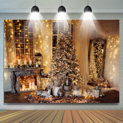 Lofaris Beautiful Christmas Tree Light Candles Backdrop