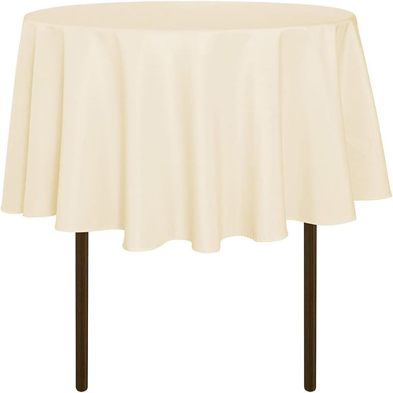 Lofaris Beige 290 GSM Waterproof Polyester Round Tablecloth