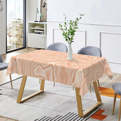 Lofaris Beige Texture Abstract Dining Room Square Tablecloth