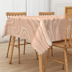 Lofaris Beige Texture Abstract Dining Room Square Tablecloth