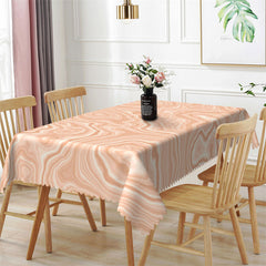 Lofaris Beige Texture Abstract Dining Room Square Tablecloth