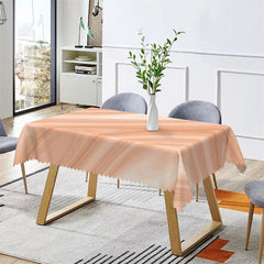 Lofaris Beige White Gradient Dining Room Square Tablecloth