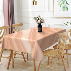 Lofaris Beige White Gradient Dining Room Square Tablecloth