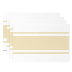 Lofaris Beige White Stripe Modern Dinner Set Of 4 Placemats