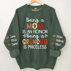 Lofaris Unique Fall Gift For Grandma and Grandkids Custom Name CTH01 Sweatshirt