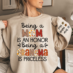 Lofaris Unique Fall Gift For Grandma and Grandkids Custom Name CTH01 Sweatshirt