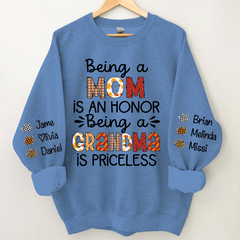 Lofaris Unique Fall Gift For Grandma and Grandkids Custom Name CTH01 Sweatshirt