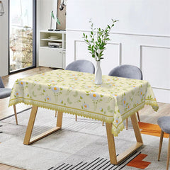 Lofaris Bellis Perennis Spring Flower Rectangle Tablecloth