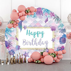 Lofaris Benthos Seahorse Mermaid Round Backdrop For Birthday