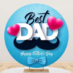 Lofaris Best Dad Blue Beard Love Round Fathers Day Backdrop