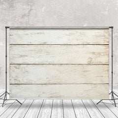 Lofaris Biege Vintage Horizontal Stripe Wood Photo Backdrop