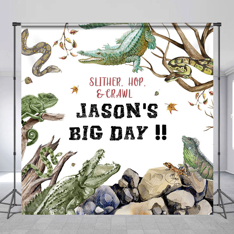 Lofaris Big Day Dinosaur Custom Birthday Backdrop For Kids