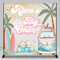 Lofaris Big One Groovy Summer Personalized Birthday Backdrop