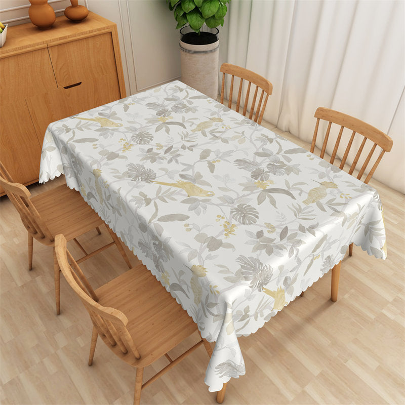 Lofaris Birds Leaves Country Dinning Room Square Tablecloth