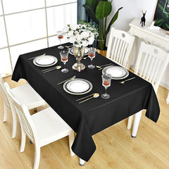 Lofaris Black 150 GSM Polyester Banquet Rectangle Tablecloth