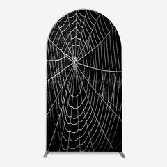 Lofaris Black And White Cobweb Hero Arch Birthday Backdrop