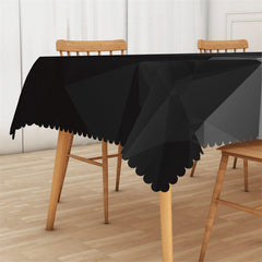 Lofaris Black And White Gradient Geometric Modern Tablecloth