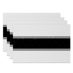 Lofaris Black And White Lines Set Of 4 Placemats For Dinner