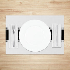 Lofaris Black And White Lines Set Of 4 Placemats For Dinner