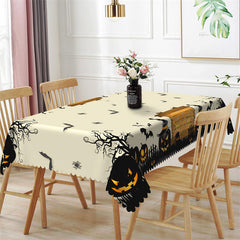 Lofaris Black Bat Pumpkin Halloween Tablecloth Party Decor