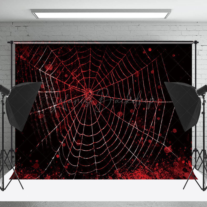 Lofaris Black Bloody Spider Web Halloween Theme Backdrop