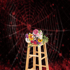 Lofaris Black Bloody Spider Web Halloween Theme Backdrop