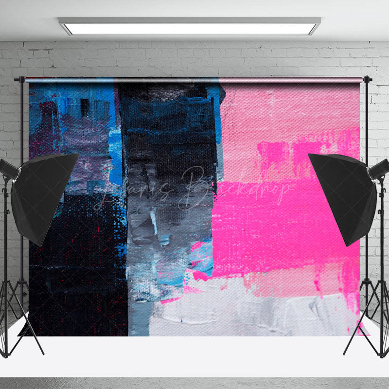 Lofaris Black Blue Pink Graffiti Wall Backdrop For Photo