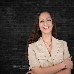 Lofaris Black Brick Wall Portrait Photo Studio Backdrop