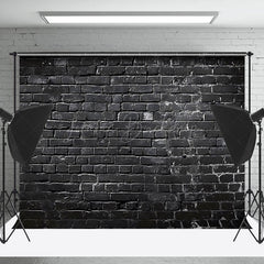 Lofaris Black Brick Wall Portrait Photography Backdrop