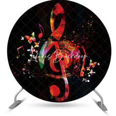 Lofaris Black Butterfly Musical Round Dance Party Backdrop