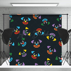 Lofaris Black Circus Funny Clown Backdrop For Photography