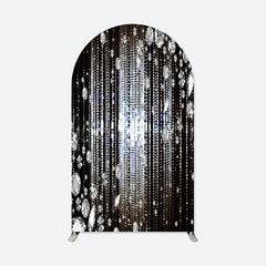 Lofaris Black Diamonds Dance Party Semicircle Arch Backdrop