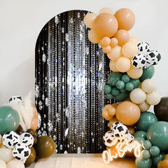 Lofaris Black Diamonds Dance Party Semicircle Arch Backdrop