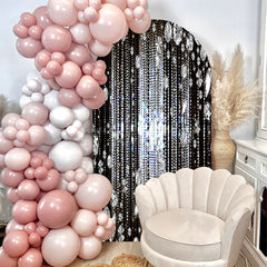 Lofaris Black Diamonds Dance Party Semicircle Arch Backdrop