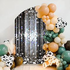 Lofaris Black Diamonds Sparkle Convex Oblique Arch Backdrop
