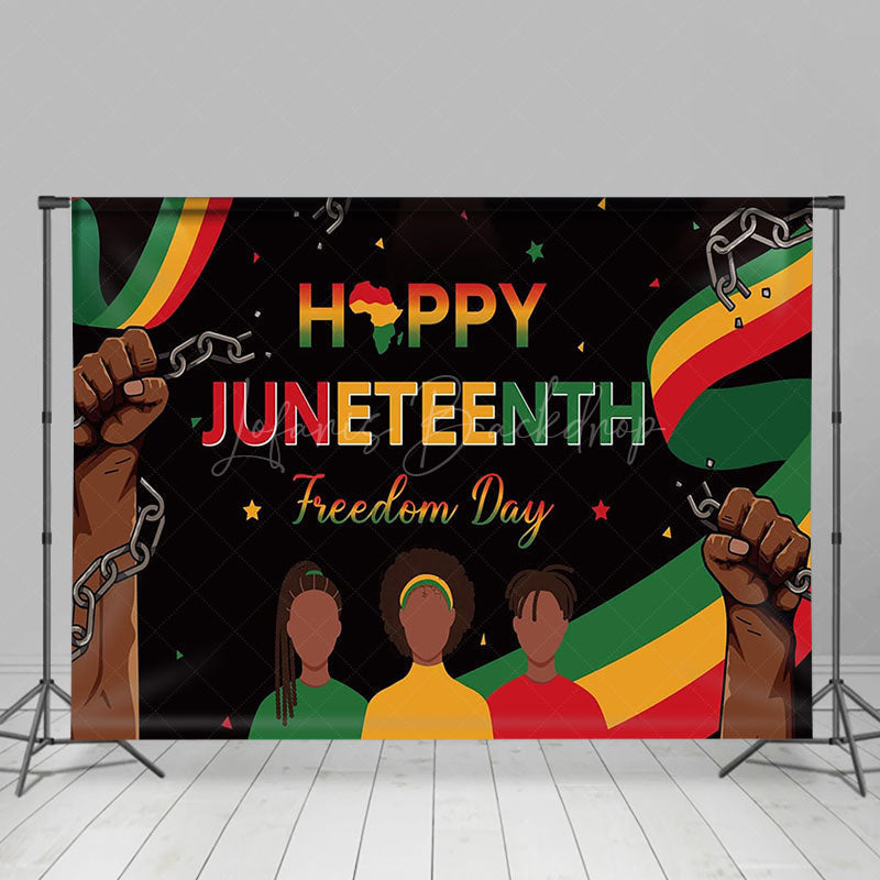 Lofaris Black Freedom Day Happy Juneteenth Party Backdrop