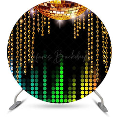 Lofaris Black Gold Disco Stage Musical Round Party Backdrop