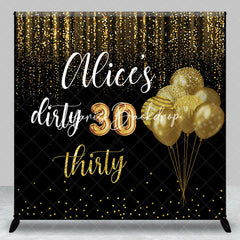 Lofaris Black Gold Glitter Dirty Custom Birthday Backdrop