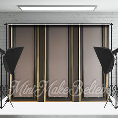 Lofaris Black Gold Grey Luxury Retro Wall Backdrop For Photo