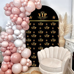 Lofaris Black Gold Vip Arch Backdrop For Red Carpet Event