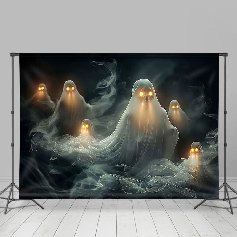 Lofaris Black Grim Reaper Skeleton Halloween Party Backdrop