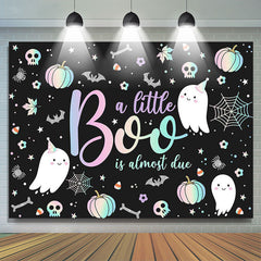 Lofaris Black Halloween Little Boo Backdrop For Baby Shower