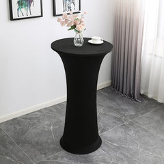 Lofaris Black High Top Round Spandex Cocktail Tablecloths