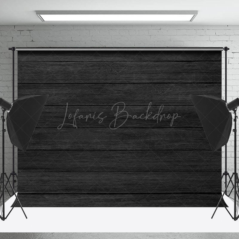 Lofaris Black Horizontal Stripe Wood Photography Backdrop