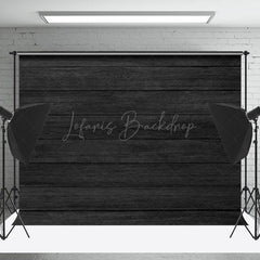 Lofaris Black Horizontal Stripe Wood Photography Backdrop