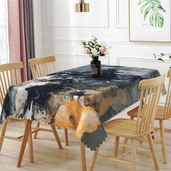 Lofaris Black Ink Wash Painting Party Square Tablecloth