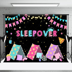 Lofaris Black Light Tents Girls Sleepover Party Backdrop