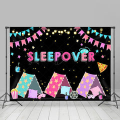 Lofaris Black Light Tents Girls Sleepover Party Backdrop