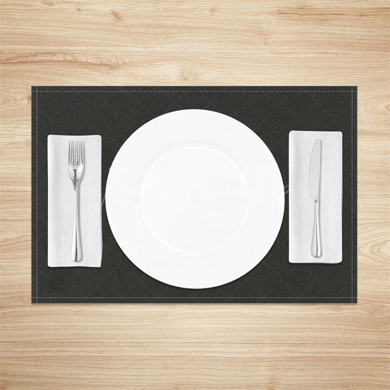 Lofaris Black Modern Dinner Set Of 4 Placemats For Kitchen